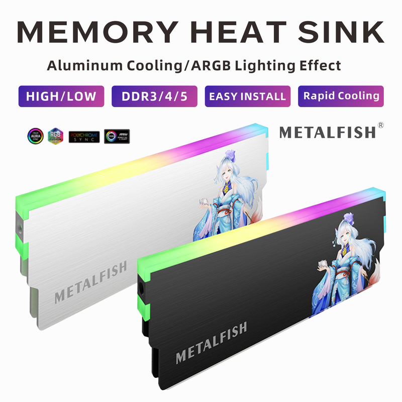Радиатор METALFISH DRAM 5 В-3P – обзор и цена Ddr5 Rgb Ram